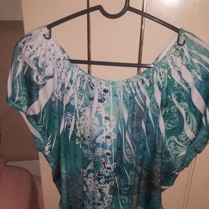 Top/short sleeve casual round neck line